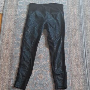 RBX Black and Teal Performance Leggings